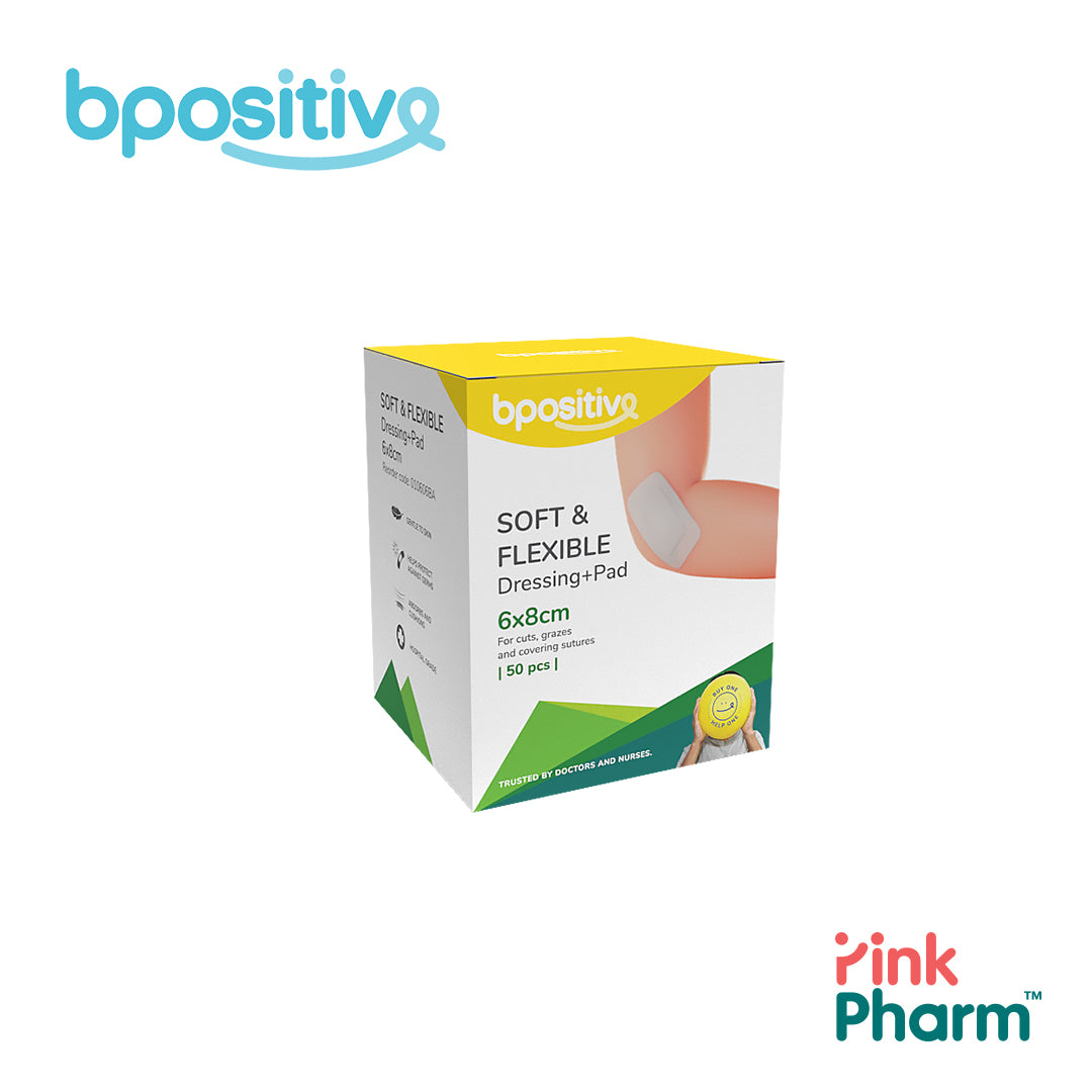 BPositive Soft & Flexible Dressing + Pad (6 x 8cm)