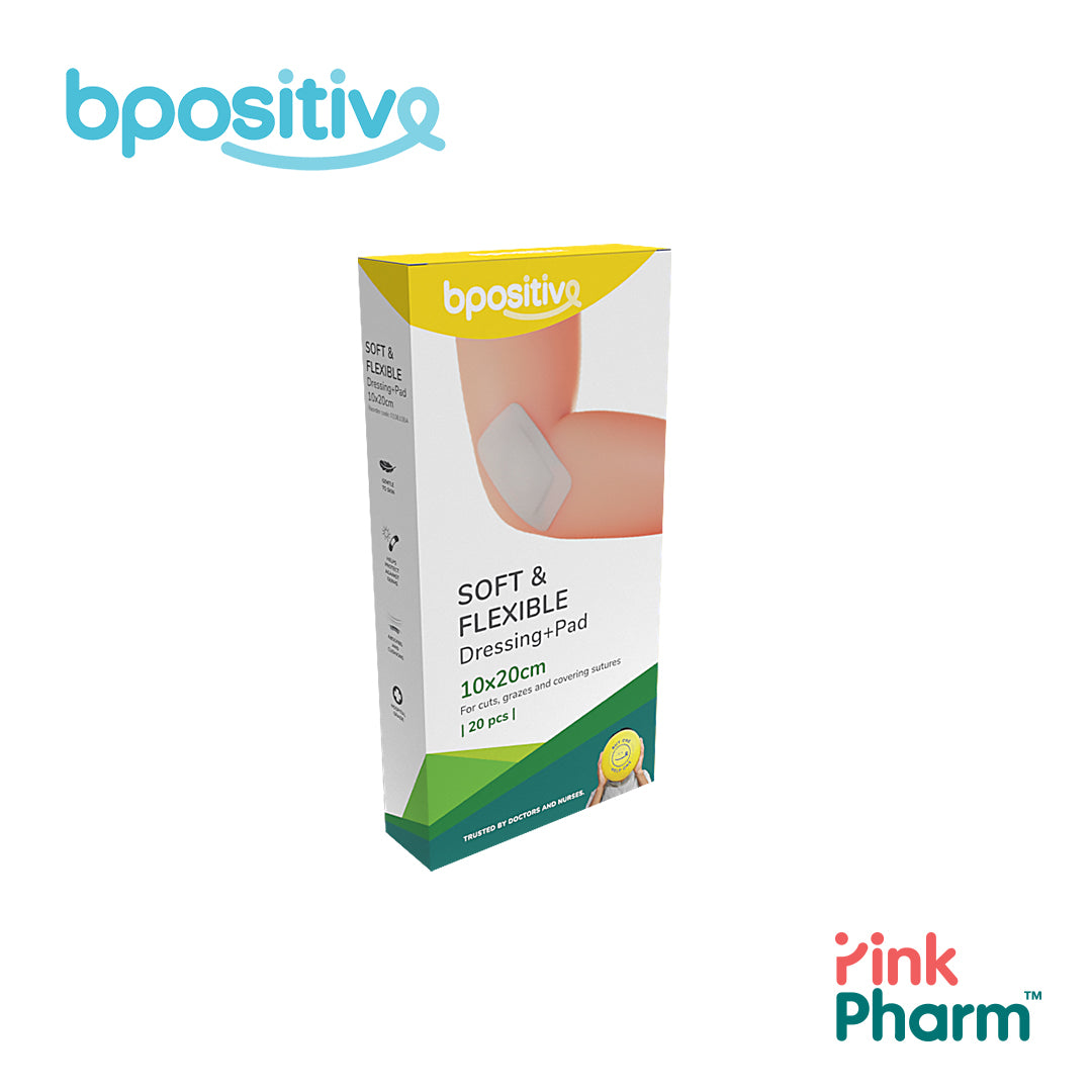 BPositive Soft & Flexible Dressing + Pad (10 x 20cm)