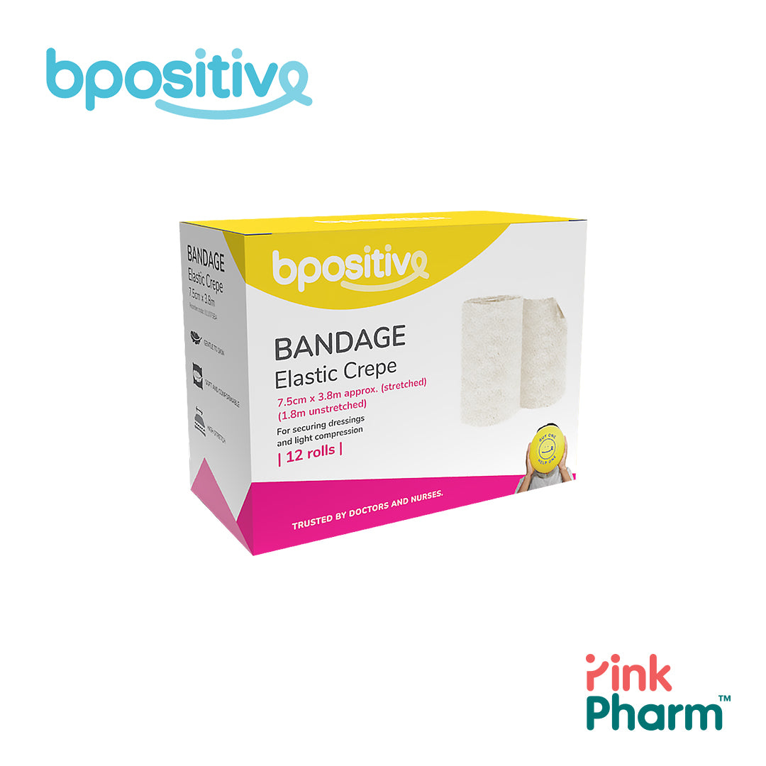 BPositive Bandage (Elastic Crepe) 7.5cm x 1.8m