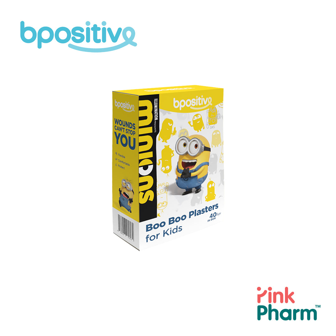 Bpositive Boo Boo Plaster Strips for Kids - Box of 40s