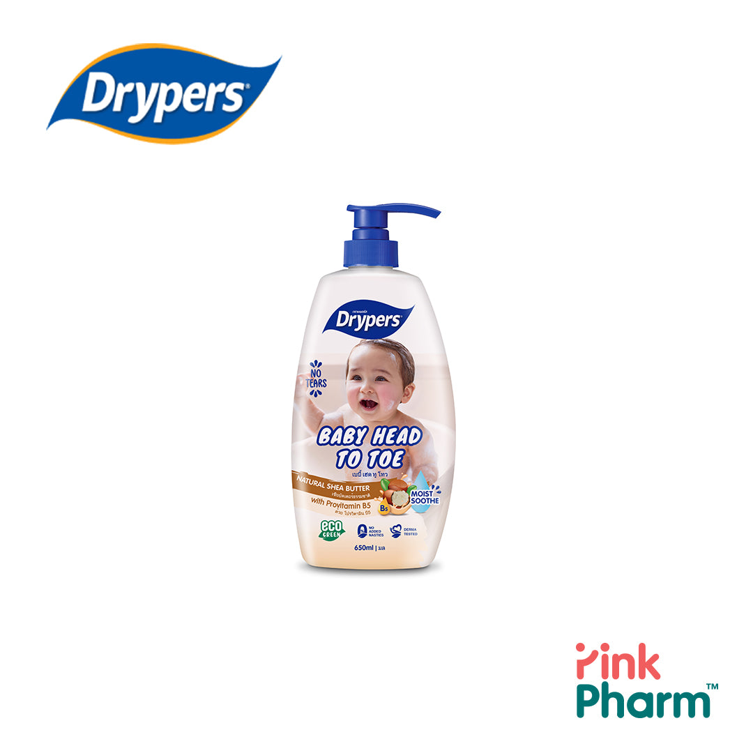 Drypers Baby Head to Toe Shea Butter - 650ml