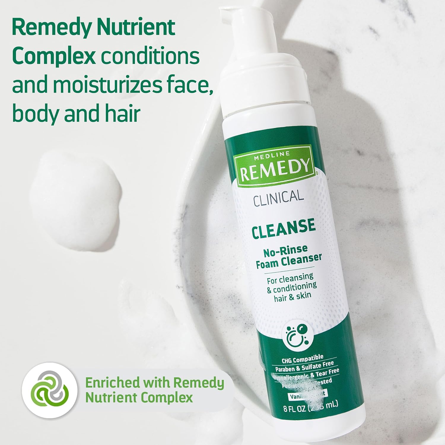 Medline Remedy Phytoplex Cleanser No Rinse Foam