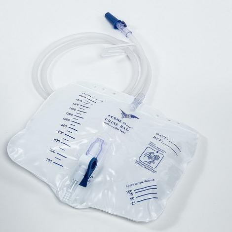 Sterile Urine Bag with Rotatable Valve with Clamp 2000ml