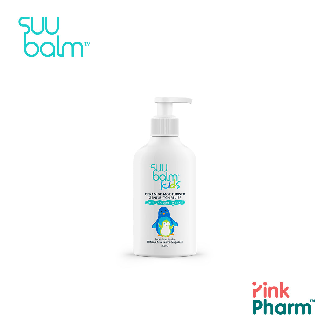 Suu Balm Kids Dual Rapid Itch Relieving and Restoring Ceramide Moisturiser 75ml / 200ml