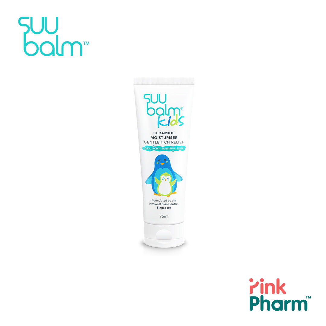 Suu Balm Kids Dual Rapid Itch Relieving and Restoring Ceramide Moisturiser 75ml / 200ml