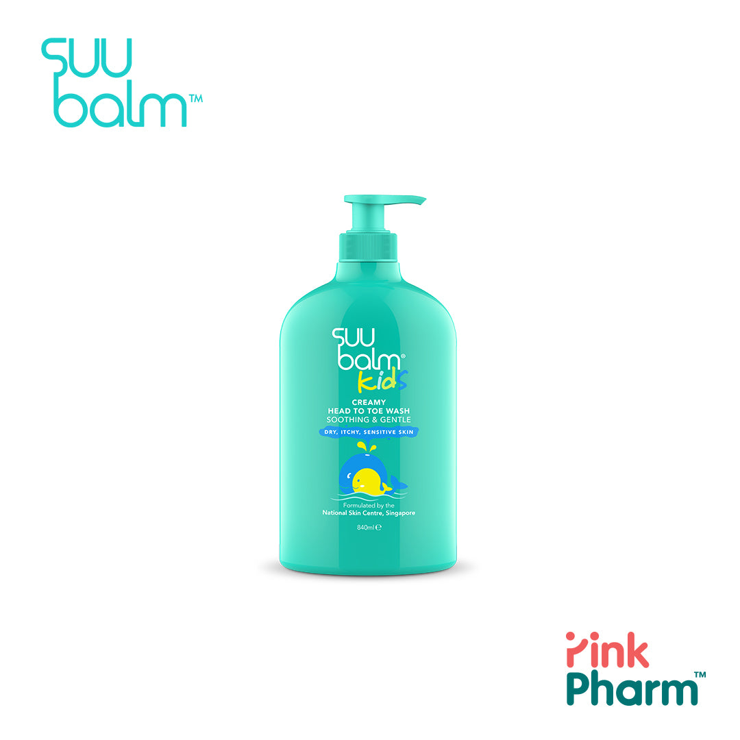 Suu Balm Kids Dual Soothing & Moisturising Head-to-toe Wash 840ml