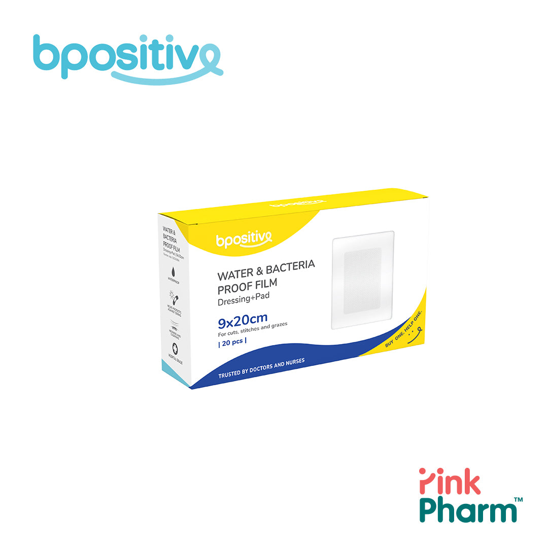 Bpositive Water & Bacteria-Proof Film Dressing + Pad (9 x 20 cm)